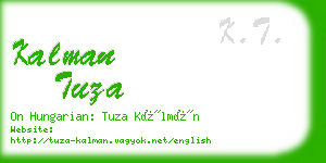 kalman tuza business card